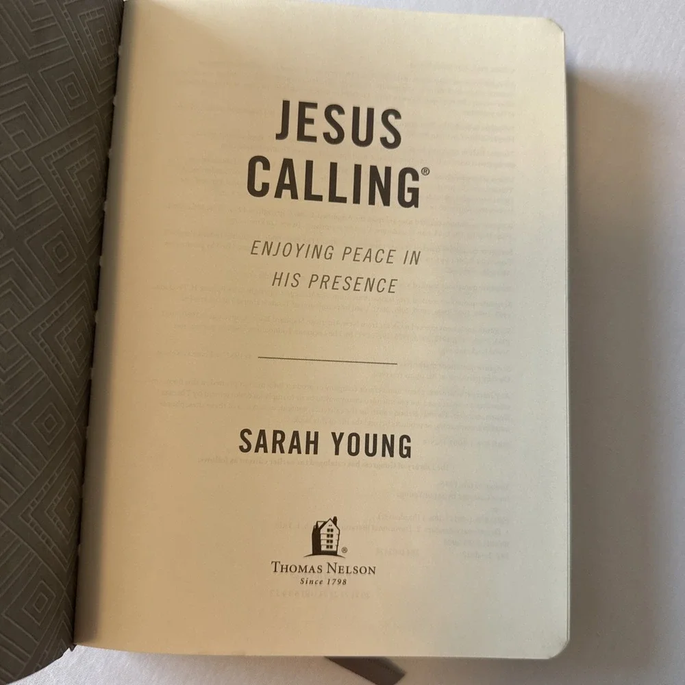 Jesus Calling Sarah Young Textured Gray Leathersoft Daily Devotional Book 365